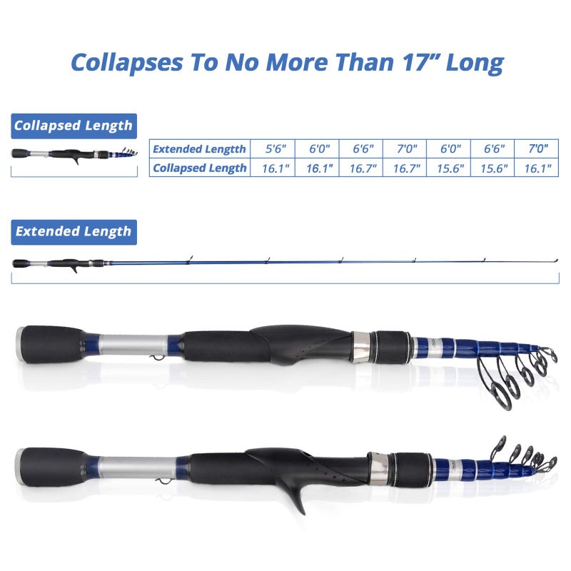 KastKing Compass Telescopic Fishing Rods, Casting Rod, 7ft - Medium Heavy - Fast - Image 4